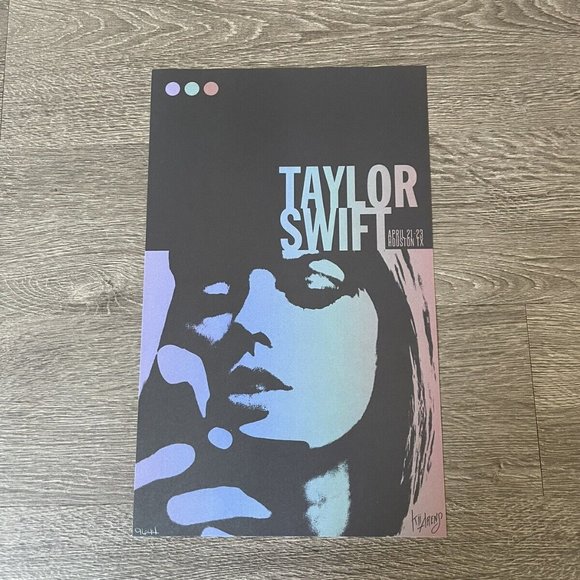 Taylor Swift The Eras Tour Houston TX Texas VIP Poster City Specific Mer… - Picture 1 of 1